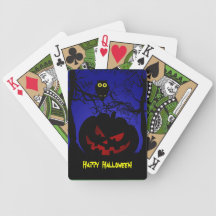 Scary Pumpkin Halloween Card Decks