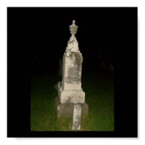 Scary Scratchy Graveyard Stone Poster posters