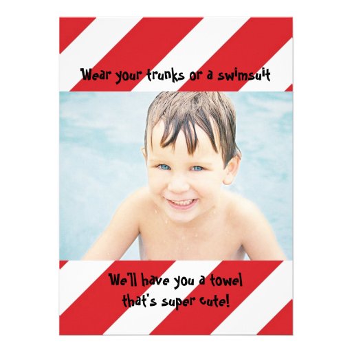 Scary Shark Birthday Pool Party Invite