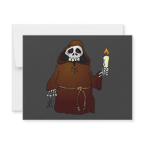 Scary Skeleton Monk invitations