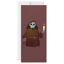 Scary Skeleton Monk Custom Rack Cards
