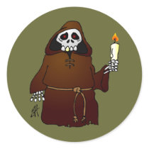 Scary Skeleton Monk stickers