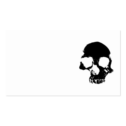 Scary skull cool gothic business cards (back side)