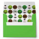 Scary Smiles -  Classic Monsters inside -  green Envelope
