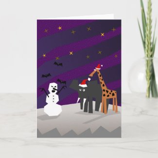 Scary Snowman card