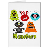 Scary Spooky Monsters Aliens Creatures cards