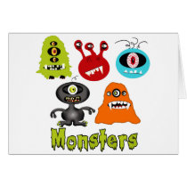 Scary Spooky Monsters Aliens Creatures cards