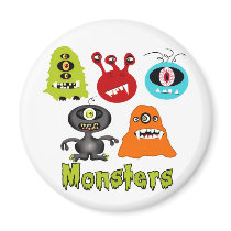 Scary Spooky Monsters Aliens Creatures magnets
