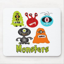 Scary Spooky Monsters Aliens Creatures mousepads