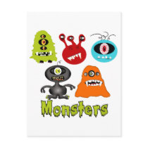 Scary Spooky Monsters Aliens Creatures postcards