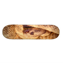 Scary Spotted Rattlesnake Custom Skate Board