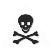 scary triangle stickers