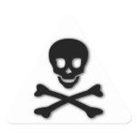 scary triangle stickers