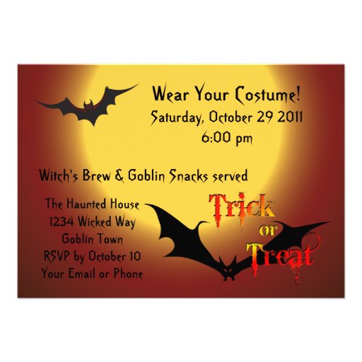 Scary Trees Halloween Party Invitation