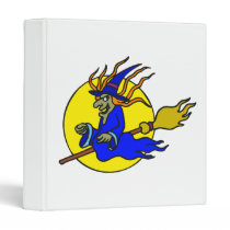 Scary witch on the moon binders