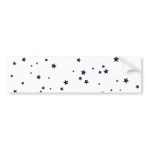 SCATTERED DARK PURPLE STARS ACCENTS TEMPLATE BACKG BUMPER STICKERS
