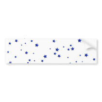 SCATTERED ROYAL BLUE STARS ACCENTS TEMPLATE BACKGR BUMPER STICKERS
