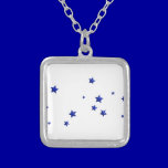 SCATTERED ROYAL BLUE STARS ACCENTS TEMPLATE BACKGR necklaces