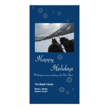 scattered snowflakes 6 holiday photo card