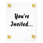 Scattered wildflowers in yellow and white personalized invite