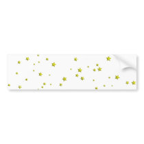 SCATTERED YELLOW STARS ACCENTS TEMPLATE BACKGROUND BUMPER STICKER