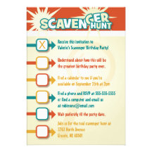 Scavenger Hunt Invitation