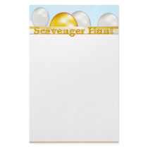 Scavenger Hunt Note Paper Stationery