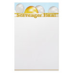 Scavenger Hunt Note Paper Stationery