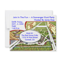 SCAVENGER HUNT PARTY INVITE ~EZ TO CUSTOMIZE