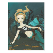 Scavenger - Mermaid pirate postcard postcards