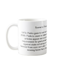 Scenario: Pedro fails high school English.1973:... mugs by baxiemur Scenario: Pedro fails high school English.1973:... mugs