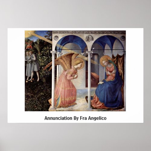 Scene: Annunciation By Fra Angelico Posters