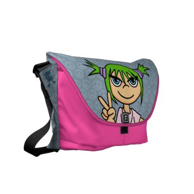 Scene Girl Peace Messenger Bag by wislander