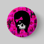 Scene Girl Skull Button buttons