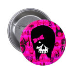 Scene Girl Skull Button buttons