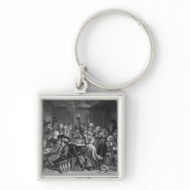 Scene in a Gaming House Keychain