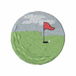 Scene In Golf Ball Embroidered Polo Shirt