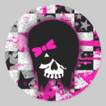Scene Kid Girl Skull Stickers stickers
