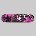 Scene Kid Girly Skull Skateboard Deck skateboards