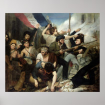 Scene of the 1830 Revolution Poster