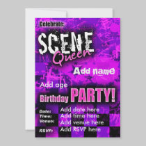 Scene Queen Birthday Party Invitation