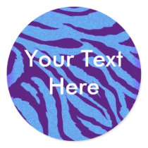 Scene Queen Sticker - Indigo Zebra Print stickers