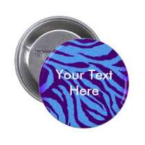 Scene Style Button - Indigo Zebra Print buttons
