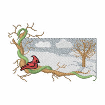Scene with bird embroidered shirts by ZazzleEmbroidery Scene with bird embroidered shirts