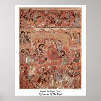Scenes At Royal Court By Master Of The Book Poster