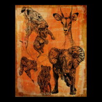scenes from africa posters