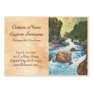 Scenes in the Japan Alps, Kurobe River Yoshida art Business Card