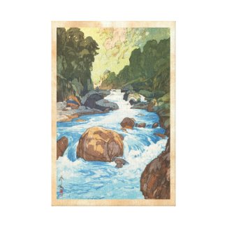 Scenes in the Japan Alps, Kurobe River Yoshida art Gallery Wrap Canvas