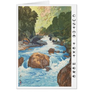 Scenes in the Japan Alps, Kurobe River Yoshida art Cards