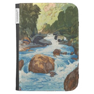 Scenes in the Japan Alps, Kurobe River Yoshida art Kindle 3 Cases